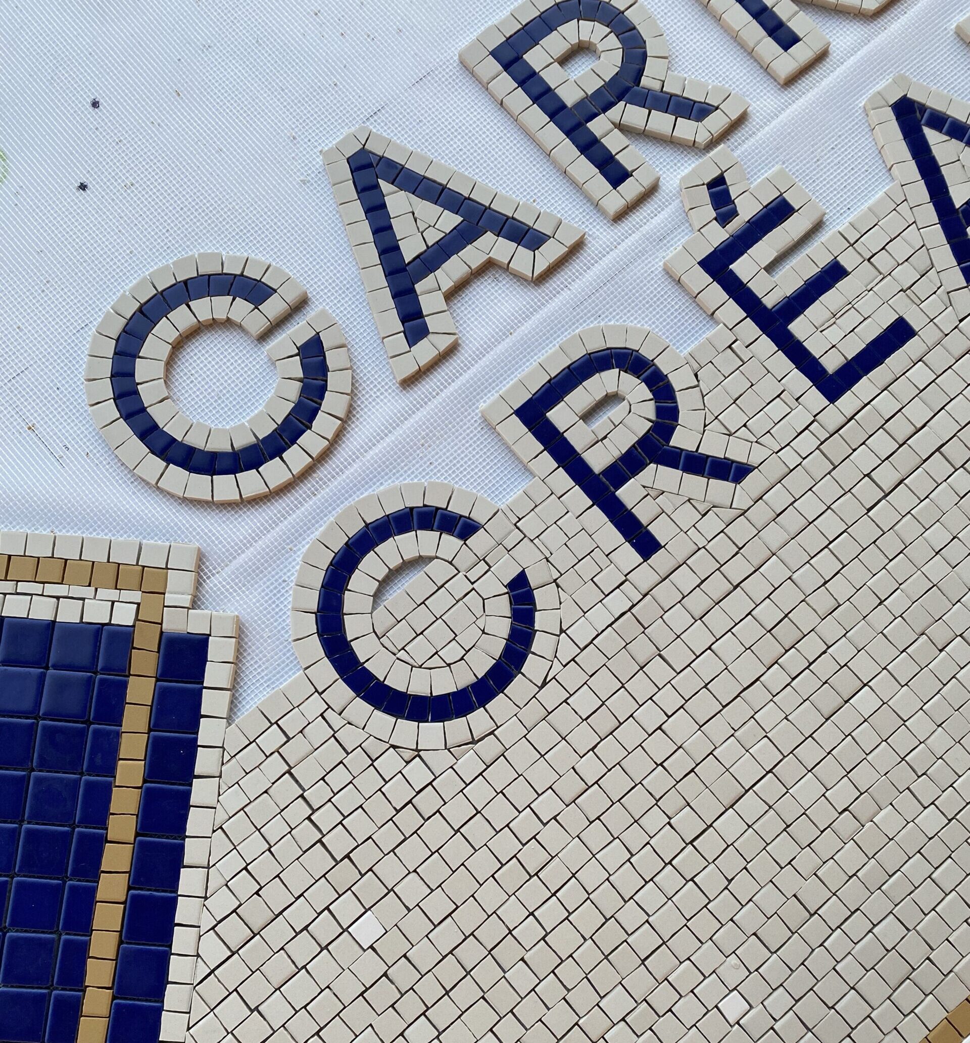 mosaïque en cours carré créatif